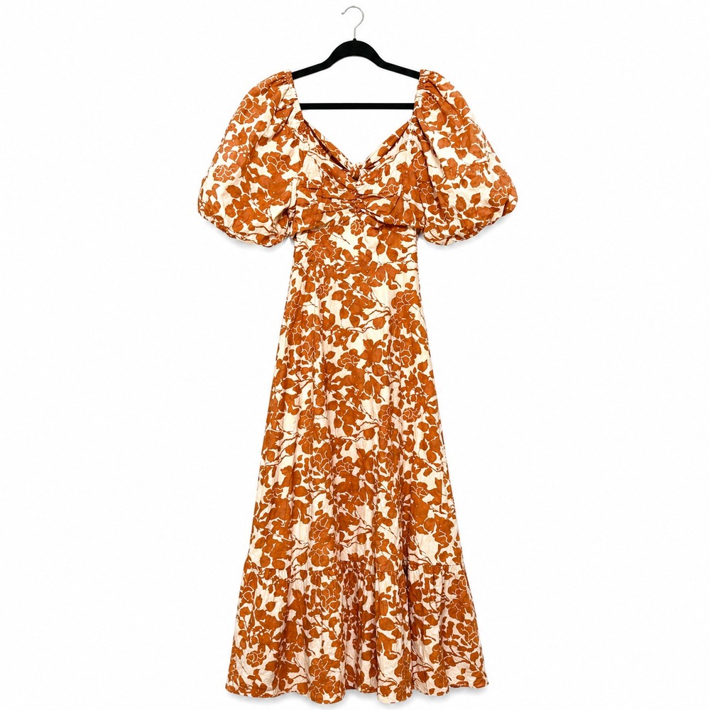 English Factory‎ Cottagecore Milkmaid Maxi Dress Size Small Romantic Puff Sleeve